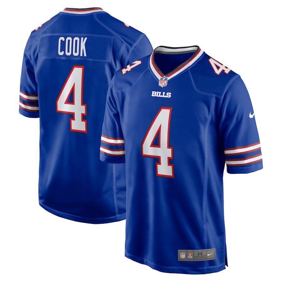 Men Buffalo Bills 4 James Cook Nike Royal Game Player NFL Jersey